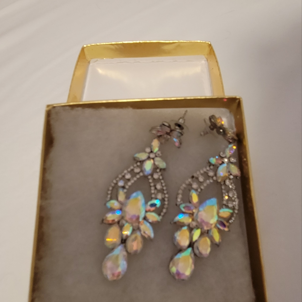 rhinestone chandelier earrings